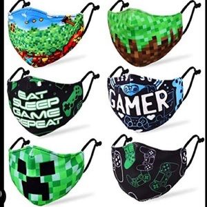 NWT Kids 6pcs Gamer Reusable Washable Breathable children mama set